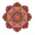 Sticker decorativ Mandala, Rosu, 50 cm , 1067STK