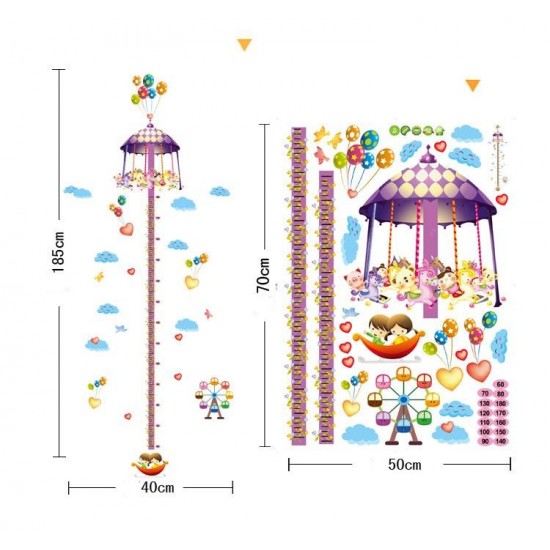 Sticker decorativ, Masuratoare, Parc de distratii, 185 cm, 705STK