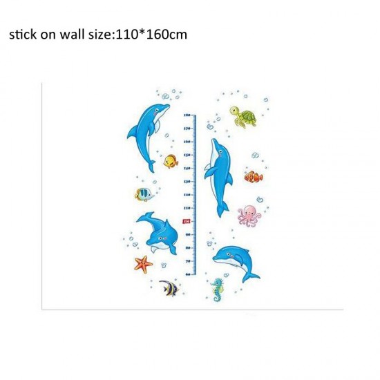 Sticker decorativ, Masuratoare cu Delfini, 160 cm, 773STK