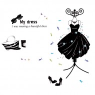Sticker decorativ, Moda, My dress, 110 cm, 701STK Sticker decorativ, Moda, My dress, 110 cm, 701STK