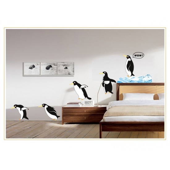 Sticker decorativ, Pinguini, 130 cm, 794STK