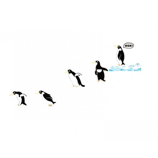 Sticker decorativ, Pinguini, 130 cm, 794STK