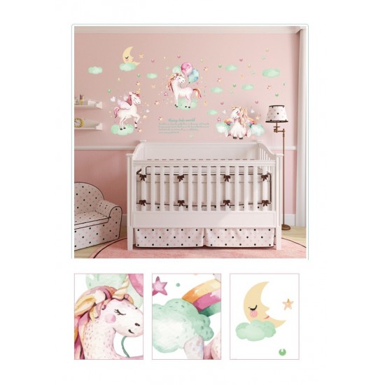 Sticker decorativ, Poney, Fairy tale world, 116 cm, 729STK