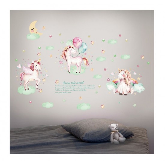 Sticker decorativ, Poney, Fairy tale world, 116 cm, 729STK
