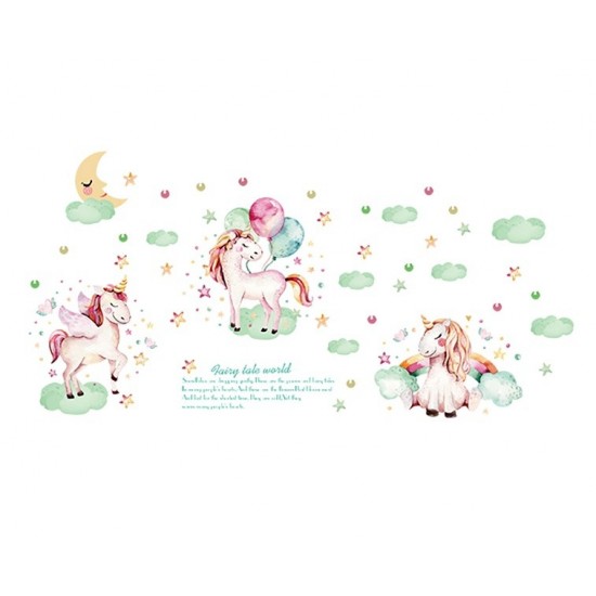 Sticker decorativ, Poney, Fairy tale world, 116 cm, 729STK
