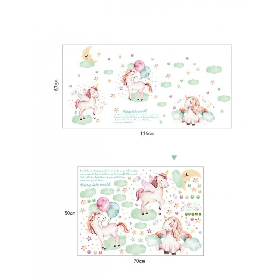Sticker decorativ, Poney, Fairy tale world, 116 cm, 729STK