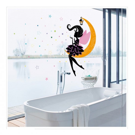 Sticker decorativ, Printesa pe luna, 122 cm, 707STK