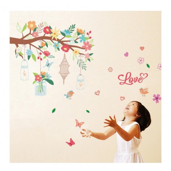 Sticker decorativ, Ramura cu flori, 145 cm, 719STK