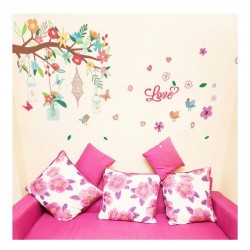 Sticker decorativ, Ramura cu flori, 145 cm, 719STK