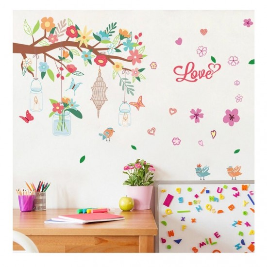 Sticker decorativ, Ramura cu flori, 145 cm, 719STK
