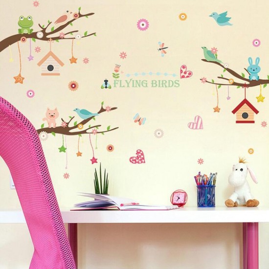 Sticker decorativ, Ramurele cu animale, 160 cm, 770STK Sticker decorativ, Ramurele cu animale, 160 cm, 770STK