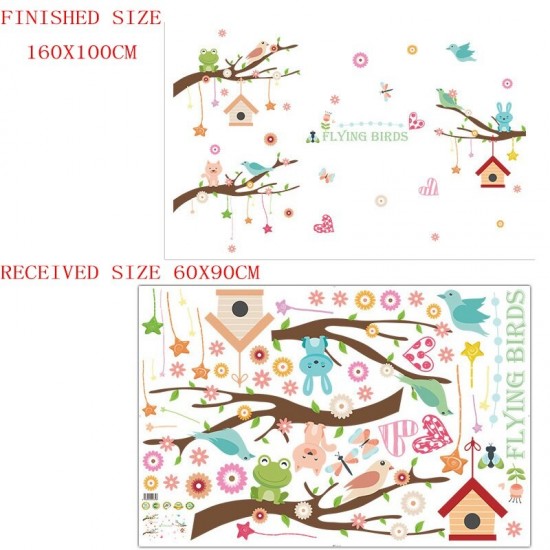 Sticker decorativ, Ramurele cu animale, 160 cm, 770STK Sticker decorativ, Ramurele cu animale, 160 cm, 770STK