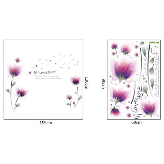 Sticker decorativ, Romantic Flowers, 155 cm, 763STK
