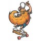 Sticker decorativ, Skateboard, 85 cm, 1079STK