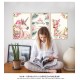 Sticker decorativ, Tablou flamingo, 93 cm, 791STK