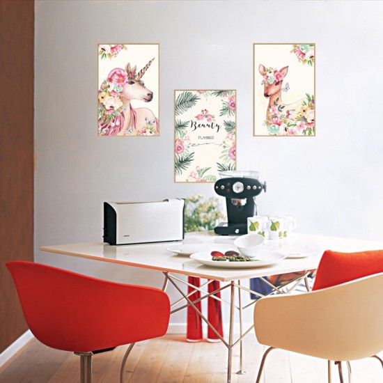 Sticker decorativ, Tablou flamingo, 93 cm, 791STK