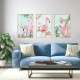 Sticker decorativ, Tablou flamingo, 93 cm, 806STK