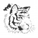 Sticker decorativ, Tigru, 55 cm, 1075STK Sticker decorativ, Tigru, 55 cm, 1075STK