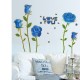 Sticker decorativ, Trandafiri albastrii, 100 cm, 817STK