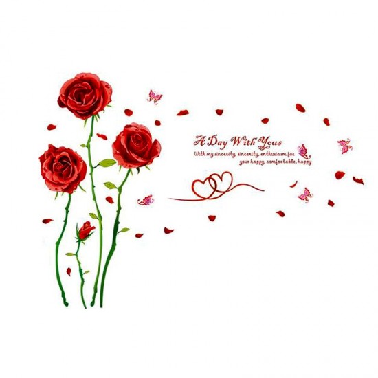 Sticker decorativ, Trandafiri rosii, 190 cm, 780STK Sticker decorativ, Trandafiri rosii, 190 cm, 780STK
