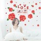 Sticker decorativ, Trandafiri rosii cu 2 rame foto, 120 cm, 793STK