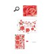 Sticker decorativ, Trandafiri rosii cu 2 rame foto, 120 cm, 793STK