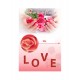 Sticker decorativ, Trandafiri rosii cu 2 rame foto, 120 cm, 793STK