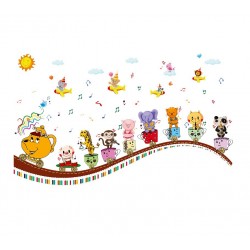 Sticker decorativ, Trenulet cu animale, 130 cm, 800STK