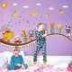 Sticker decorativ, Trenulet cu animale, 130 cm, 800STK