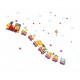 Sticker decorativ, Trenulet cu animale, 158 cm, 716STK