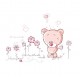 Sticker decorativ, Ursulet, Love you every day, 100 cm, 713STK