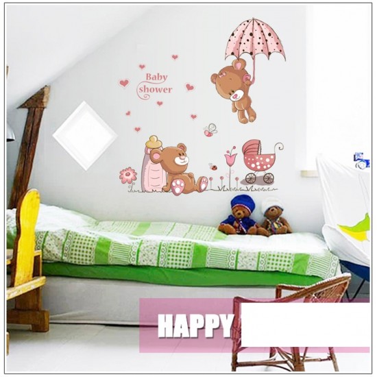 Sticker decorativ, Ursuleti, Baby shower, 77 cm, 712STK Sticker decorativ, Ursuleti, Baby shower, 77 cm, 712STK