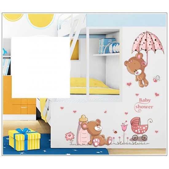 Sticker decorativ, Ursuleti, Baby shower, 77 cm, 712STK Sticker decorativ, Ursuleti, Baby shower, 77 cm, 712STK