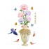 Sticker decorativ, Vaza cu flori, 110 cm, 764STK
