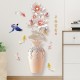 Sticker decorativ, Vaza cu flori, 120 cm, 762STK