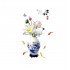 Sticker decorativ, Vaza cu flori, 120 cm, 784STK