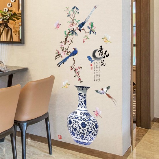 Sticker decorativ, Vaza cu flori, 137 cm, 760STK