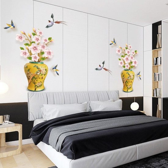 Sticker decorativ, Vaza cu flori, 74 cm, 813STK