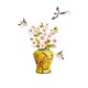 Sticker decorativ, Vaza cu flori, 74 cm, 813STK