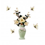 Sticker decorativ, Vaza cu flori, 75 cm, 815STK
