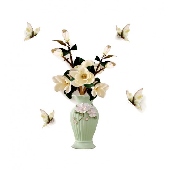 Sticker decorativ, Vaza cu flori, 75 cm, 815STK