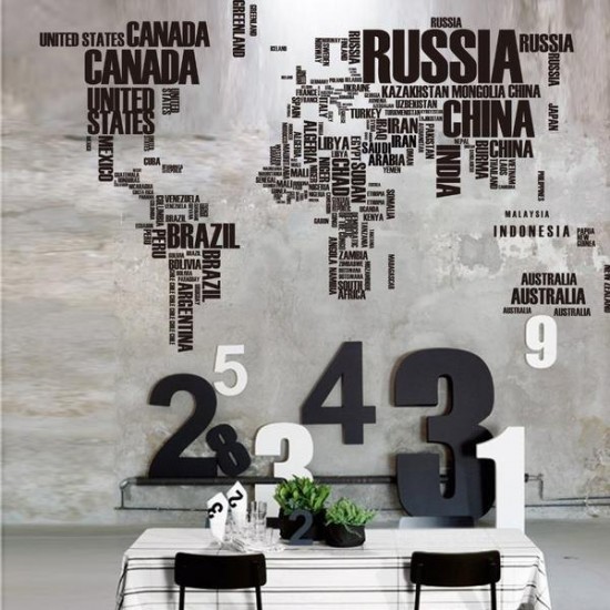 Sticker decorativ, World Map, 190 cm, 757STK Sticker decorativ, World Map, 190 cm, 757STK