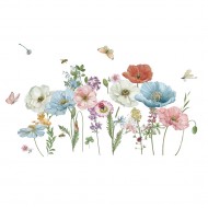 Sticker decorativ cu Flori albastre, 120 cm, 1137STK
