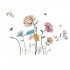Sticker decorativ cu Flori colorate, 120 cm, 1134STK