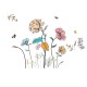 Sticker decorativ cu Flori colorate, 120 cm, 1134STK