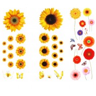 Sticker decorativ cu Flori colorate, 90 cm, 1130STK