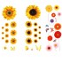 Sticker decorativ cu Flori colorate, 90 cm, 1130STK