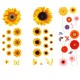 Sticker decorativ cu Flori colorate, 90 cm, 1130STK