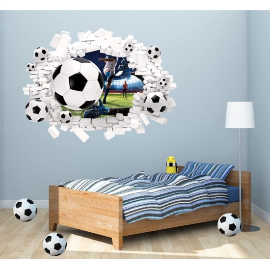 Sticker decorativ cu Fotbal, 70 cm, 1129STK
