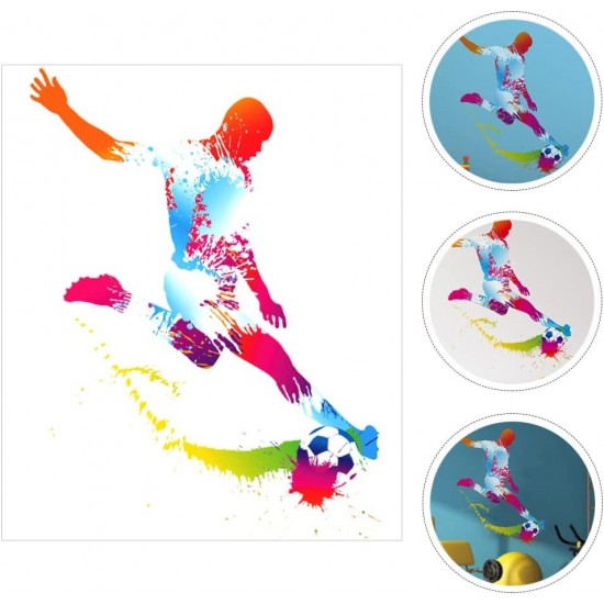 Sticker decorativ cu Fotbal, 80 cm, 1128STK